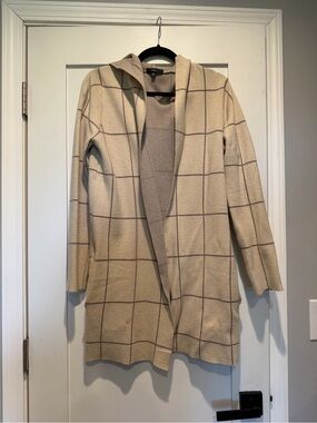 Fate Neutral Tan Knit Hooded Cardigan